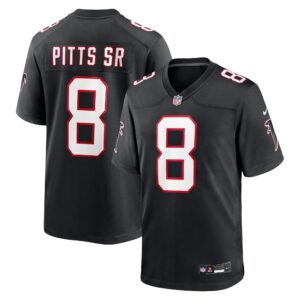 Atlanta Falcons Kyle Pitts Sr. #8 Black Alternate Game Jersey