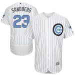 Chicago Cubs #23 Ryne Sandberg White(Blue Strip) Flexbase Collection 2016 Father's Day Stitched Jersey