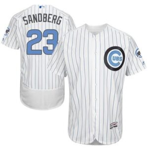 Chicago Cubs #23 Ryne Sandberg White(Blue Strip) Flexbase Collection 2016 Father's Day Stitched Jersey