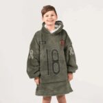 Kid C.W 18 Chicago Football Blanket Hoodie – Olive Salute to Service