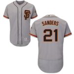 San Francisco Giants #21 Deion Sanders Grey Flexbase Collection Road 2 Stitched Jersey