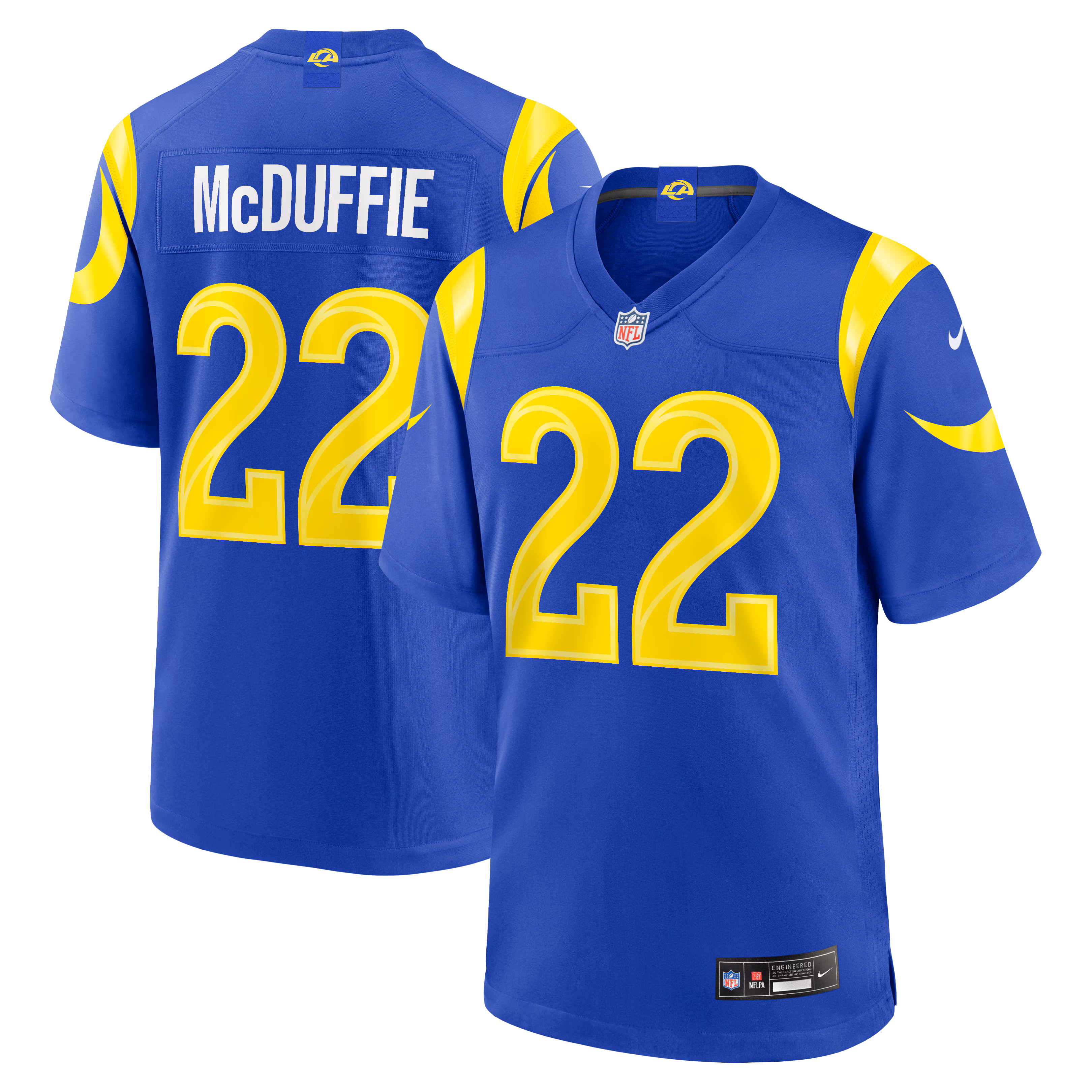Los Angeles Rams Trent McDuffie #22 Royal Team Game Player Jersey