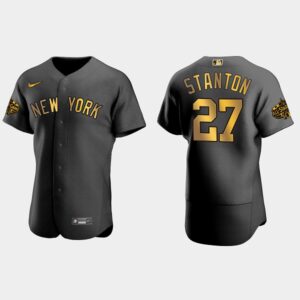 Men's New York Yankees #27 Giancarlo Stanton 2022 All-Star Game Flex Base Jersey - Black