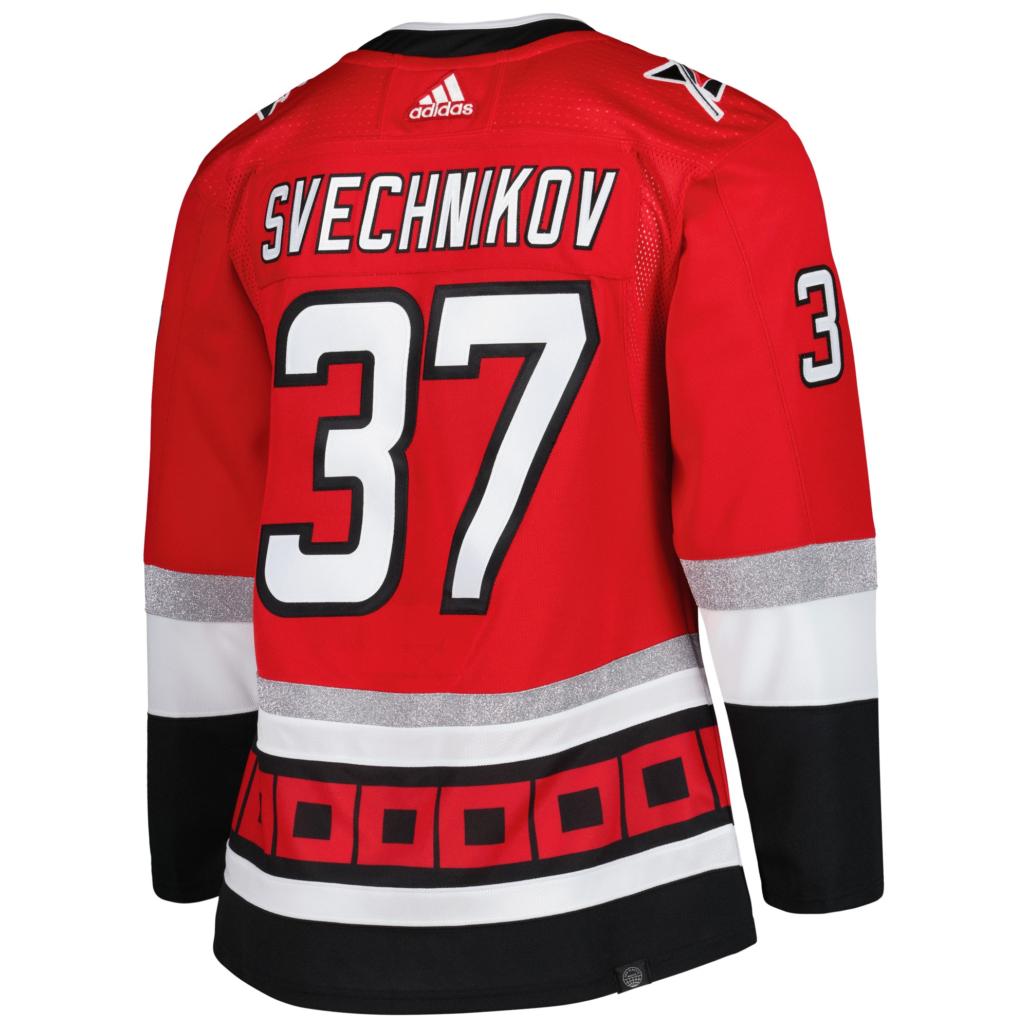 Andrei Svechnikov Carolina Hurricanes 25th Anniversary Authentic Pro Primegreen Player Jersey - Red - Image 3