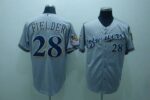 Milwaukee Brewers #28 Prince Fielder Stitched Grey Cool Base Jersey