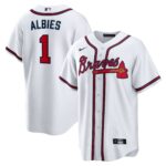Atlanta Braves Ozzie Albies #1 White Home Replica Player Name Jersey