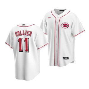 Men's Cincinnati Reds #11 Cam Collier 2022 Draft Jersey White Home