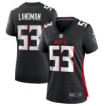 Nate Landman Atlanta Falcons Women's Team Game Jersey -  Black