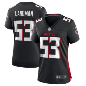 Nate Landman Atlanta Falcons Women's Team Game Jersey -  Black