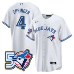 George Springer #4 Toronto Blue Jays 50th Season  Limited Jersey Stitched White
