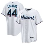 Men's Miami Marlins JesÃºs Luzardo  White Home  Replica Player Jersey