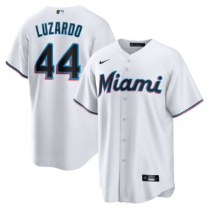 Men's Miami Marlins JesÃºs Luzardo  White Home  Replica Player Jersey