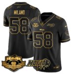 Matt Milano #58 Buffalo Bills BUF 2025 Bills Mafia Patch Gold Vapor Limited Jersey - All Stitched