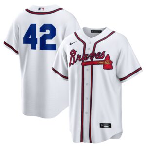 Atlanta Braves White Home  2025 Jackie Robinson Day Replica Jersey