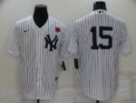 Men's  New York Yankees #15 Thurman Munson White Cool Base Stitched Jersey