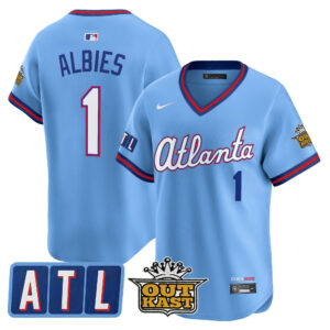 Ozzie Albies #1 Atlanta Braves 2026 City Connect x Outkast Vapor Premier Limited Jersey - All Stitched