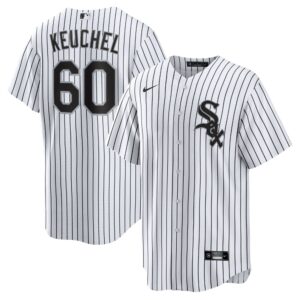 Men's Chicago White Sox Dallas Keuchel  White/Black Home Replica Player Jersey