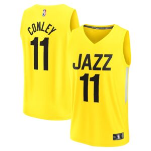 Mike Conley Utah Jazz  Fast Break Replica Jersey - Icon Edition - Yellow