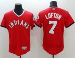 Cleveland Indians #7 Kenny Lofton Red Flexbase Collection 1978 Turn Back The Clock Stitched Jersey