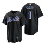 Men's New York Mets #1 Jeff McNeil  Black Cool Base Alternate Jersey