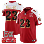 San Francisco 49ers Christian McCaffrey # 23 SF Rivalries 5-Time Champions Patch Vapor Limited Jersey - All Stitched