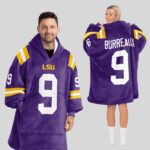 Adult J.B 9 LSU Football Unisex Blanket Hoodie