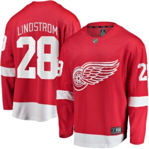 Gustav Lindstrom Detroit Red Wings Home Breakaway Player Jersey - Red