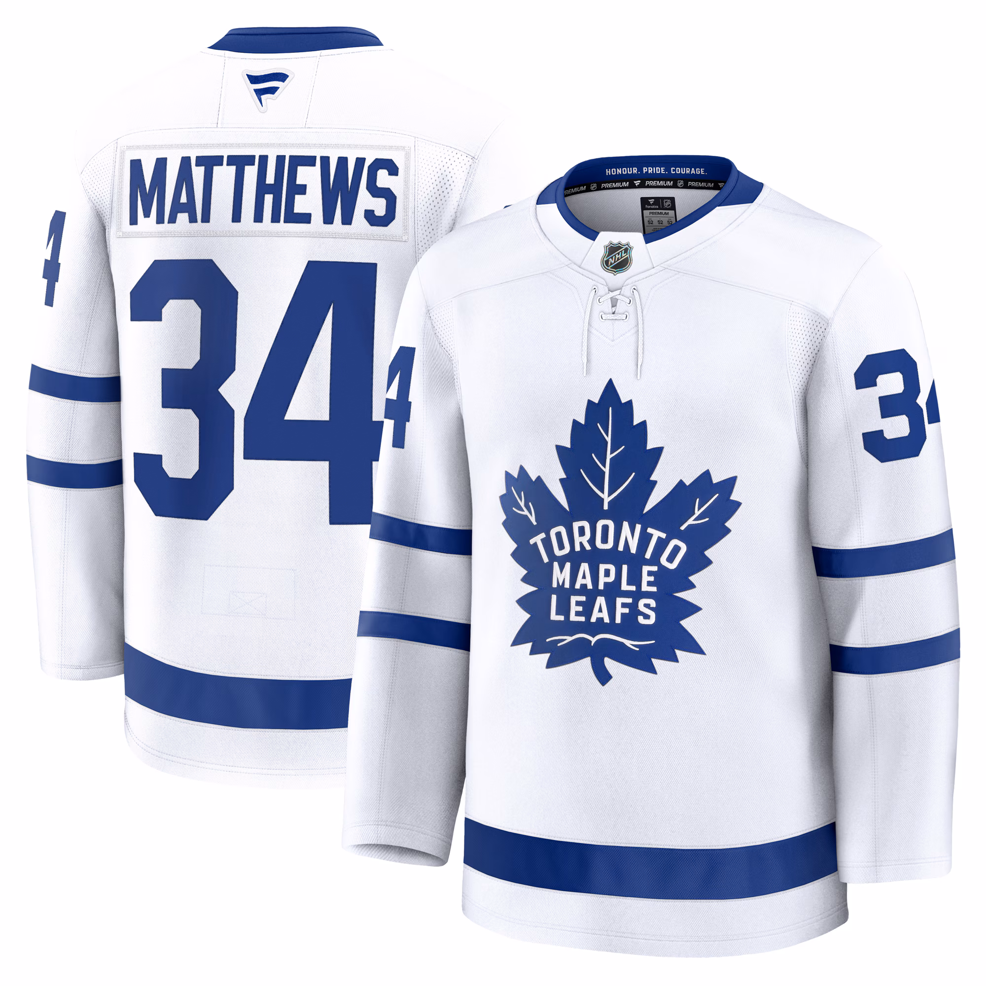 Toronto Maple Leafs Auston Matthews #34 Fanatics White Away Premium Jersey