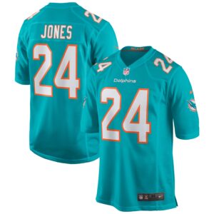 Byron Jones Miami Dolphins  Game Jersey - Aqua