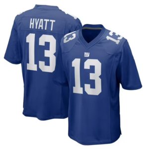 Men's New York Giants #13 Jalin Hyatt Royal 2025 Official Game Jersey
