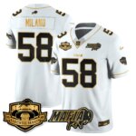 Matt Milano #58 Buffalo Bills BUF 2025 Bills Mafia Patch Gold Vapor Limited Jersey - All Stitched