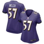 Kristian Welch Baltimore Ravens  Women's Game Jersey - Purple