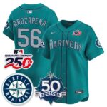 Randy Arozarena #56 Seattle Mariners 250th Anniversary & AL West Vapor Premier Limited Jersey - Teal
