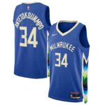 Giannis Antetokounmpo Milwaukee Bucks Unisex 2022/23 Swingman Jersey - City Edition - Royal