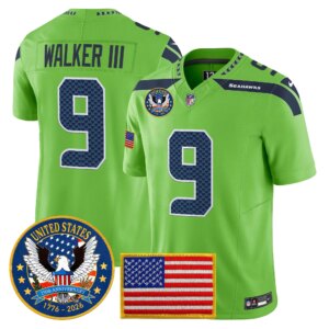 Walker III #9 Seattle Seahawks United States 250th Anniversary Patch Vapor Limited Jersey - All Stitched