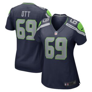 Tyler Ott Seattle Seahawks  Women's Game Jersey - College Navy