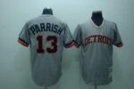 Mitchell And Ness Detroit Tigers #13 Lance Parrish Stitched Grey Throwback Jersey