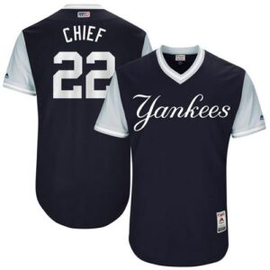 New York Yankees #22 Jacoby Ellsbury Navy "Chief" Players Weekend Stitched Jersey