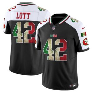 Ronnie Lott # 42 San Francisco 49ers Mexico Vapor Limited Jersey V4 - All Stitched