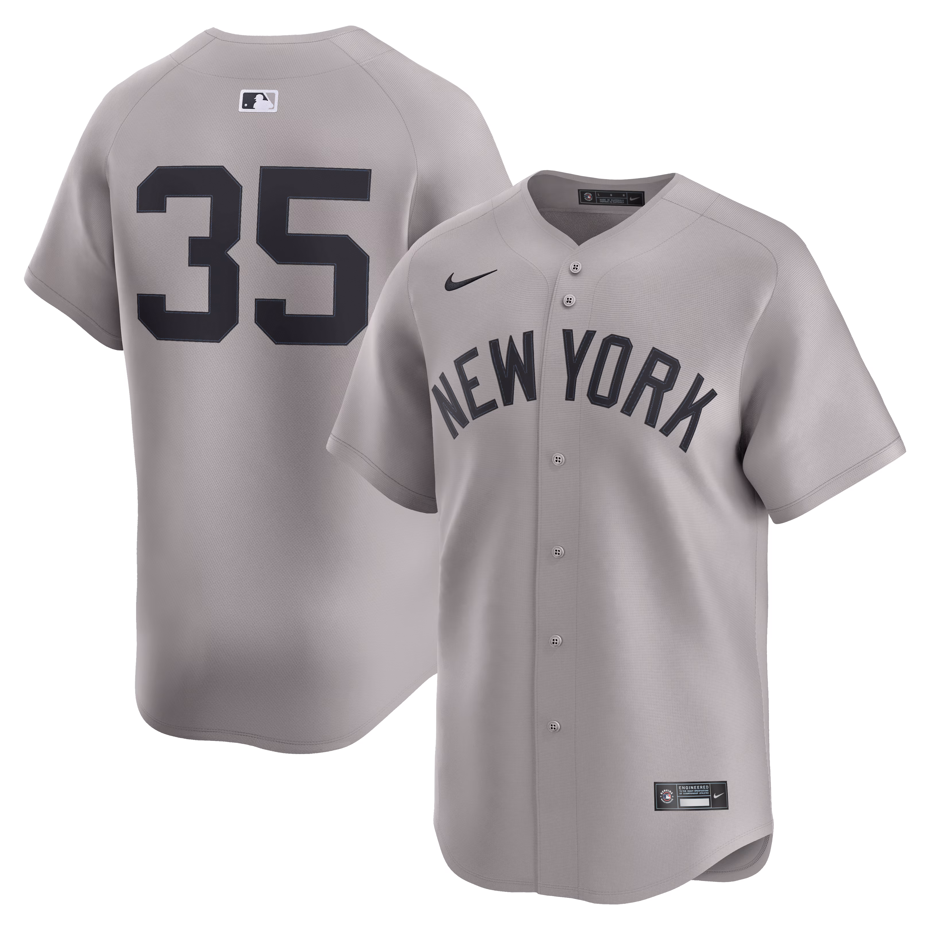 New York Yankees Cody Bellinger #35 Gray Road Limited Player Jersey