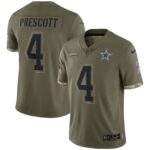 Dak Prescott Dallas Cowboys  2022 Salute To Service Limited Jersey - Olive