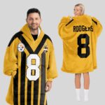 Adult 8 Pittsburgh Football Unisex Blanket Hoodie