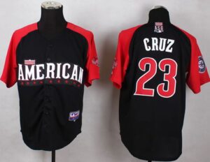 Seattle Mariners #23 Nelson Cruz Black 2015 All-Star American League Stitched Jersey