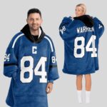 Adult 84 Indianapolis Football Unisex Blanket Hoodie