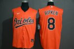 Men's Baltimore Orioles #8 Cal Ripken Jr. Orange 2020 Cool and Refreshing Sleeveless Fan Stitched  Jersey