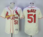 St. Louis Cardinals #51 Willie McGee Cream Flexbase Collection Stitched Jersey