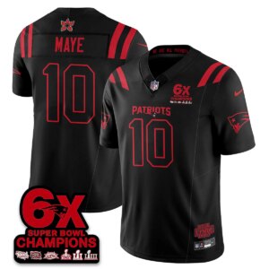Drake Maye #10 New England Patriots Stranger Things EditionVapor Limited Jersey - All Stitched