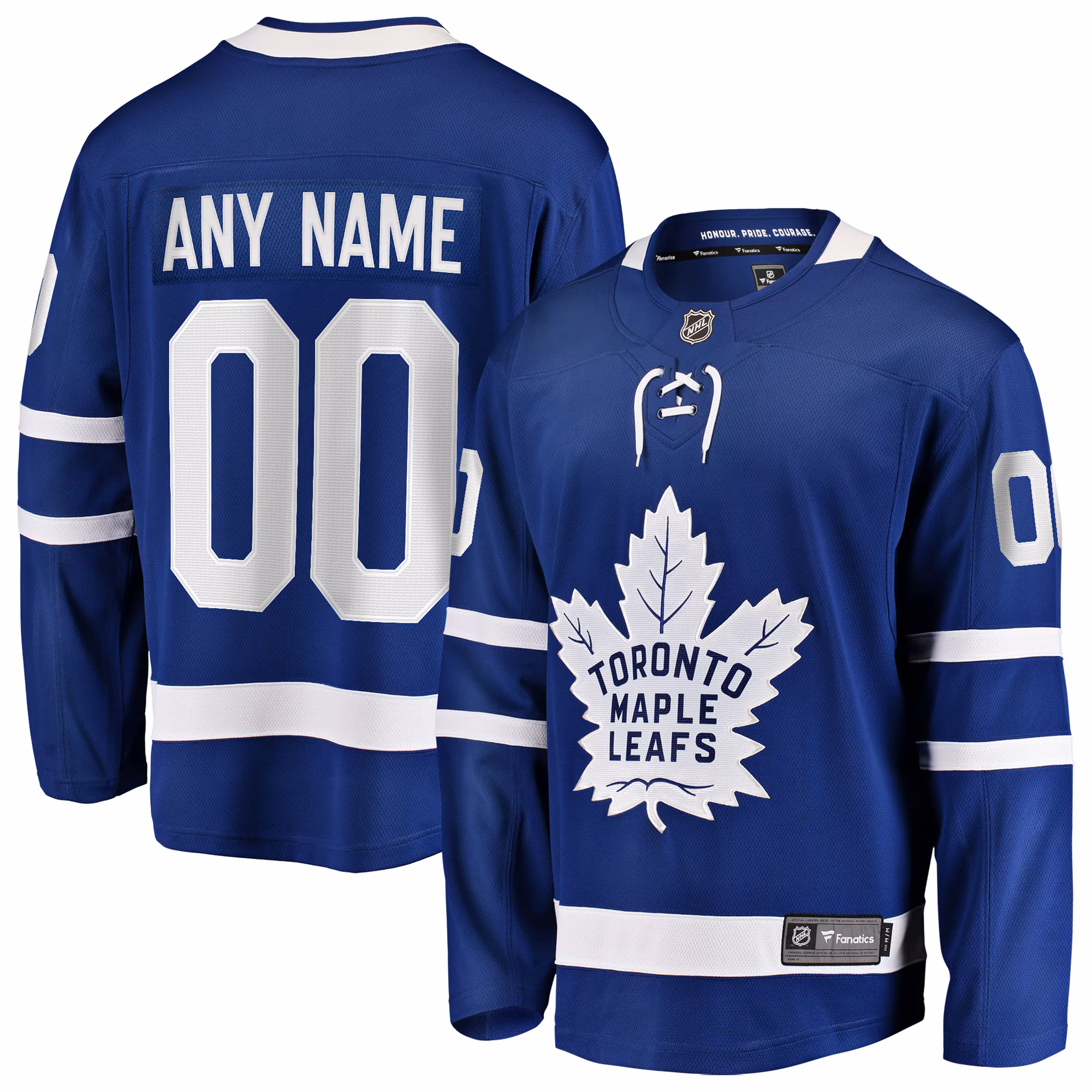 Toronto Maple Leafs Fanatics Blue Home Breakaway Custom #00 Jersey