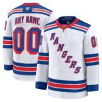 New York Rangers Fanatics White Away Premium Custom #00 Jersey