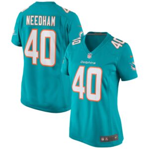 Nik Needham Miami Dolphins Women's Game Jersey - Aqua